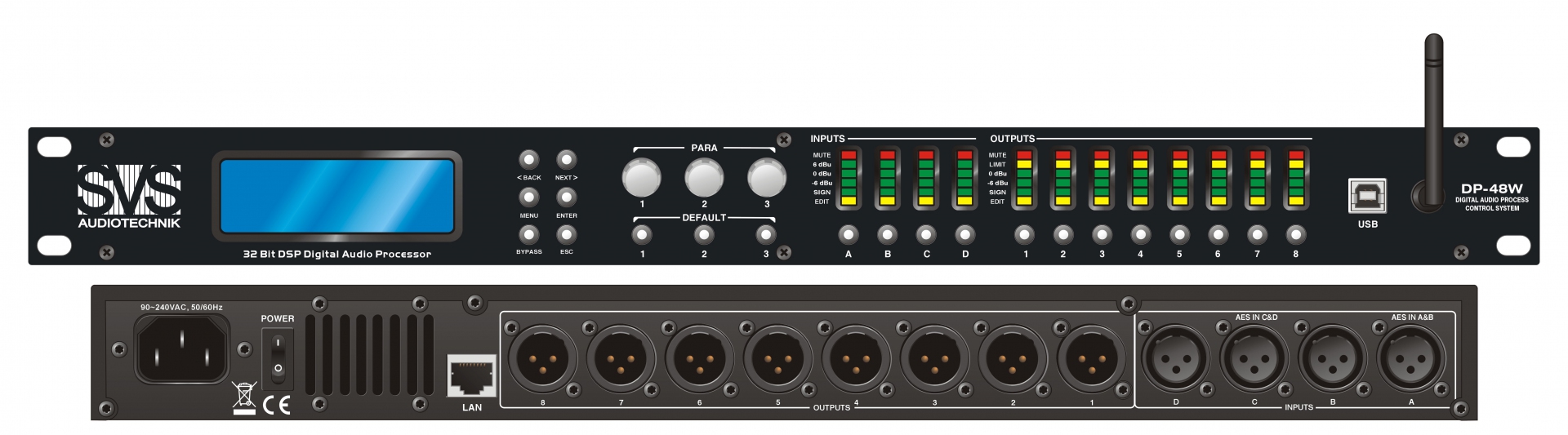 SVS Audiotechnik DP-48W Цифровой процессор: 4 входа 8 выходов в Адыгейске