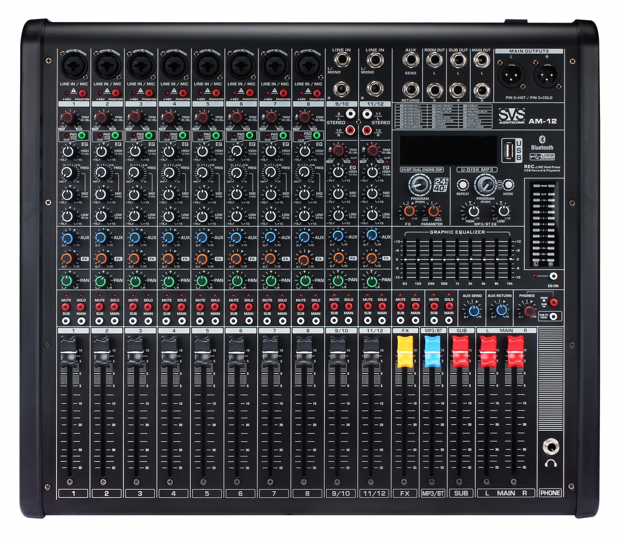 SVS Audiotechnik mixers AM-12 Микшерный пульт аналоговый, 12-канальный в Адыгейске