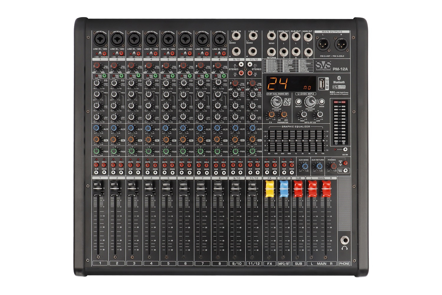 SVS Audiotechnik mixers PM-12A Активный аналоговый микшерный пульт, 12-канальный в Адыгейске